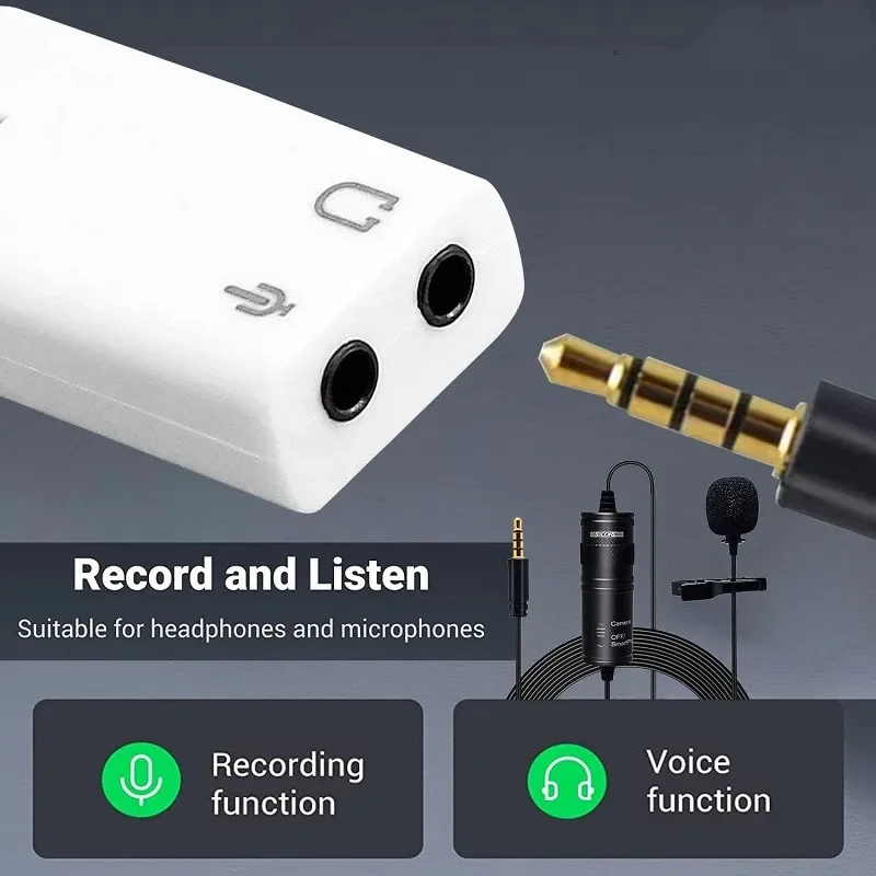 Tarjeta de sonido externa USB con salida auriculares y micrófono - imagen 4