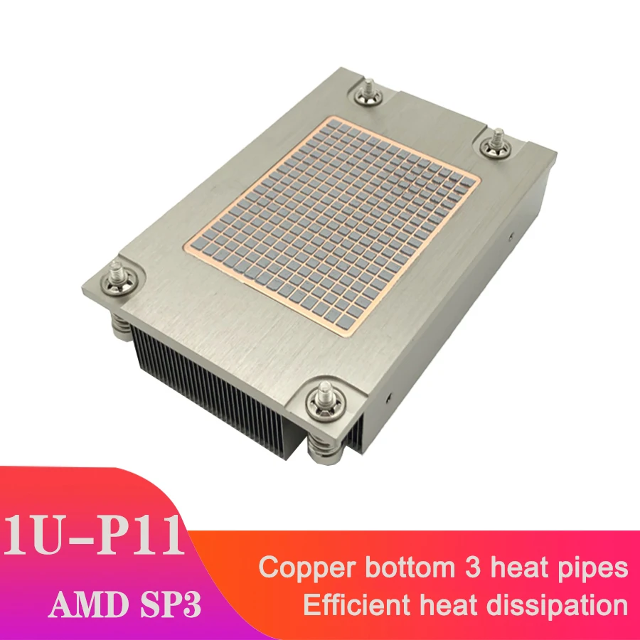 COOLSERVER P11 1U Enfriador CPU AMD SP3 3 Heatpipes - imagen 2