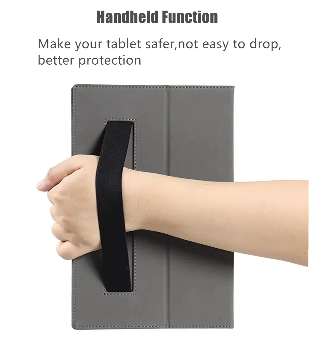Acer E10 Funda Tapa Cuero PU Correa de Mano Soporte Plegable - imagen 4