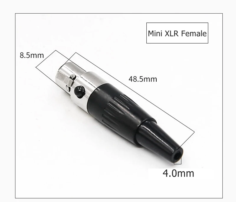 Detalle de la aguja del conector XLR