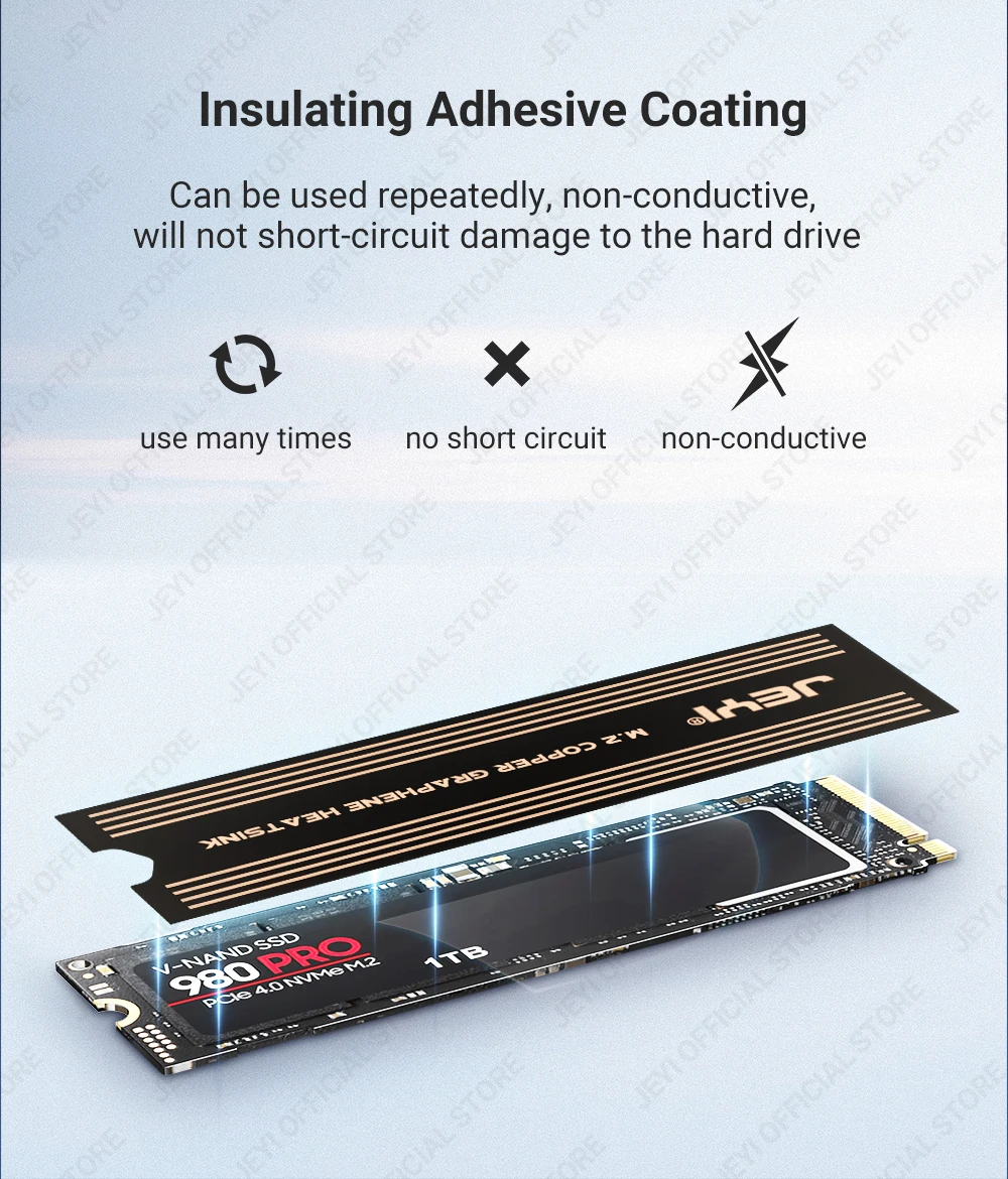 Instalación del disipador sobre el SSD