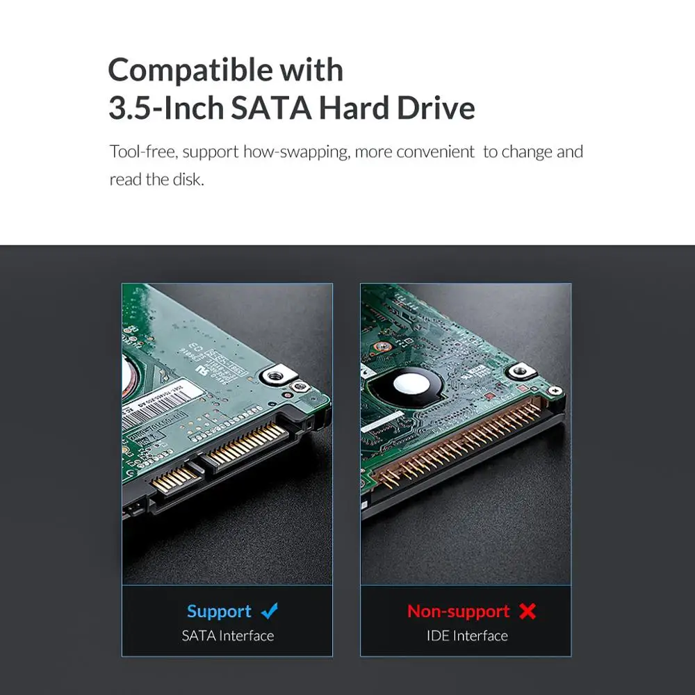 ORICO Estante Móvil HDD 3,5 Pulgadas Interno Sin Herramientas - imagen 5