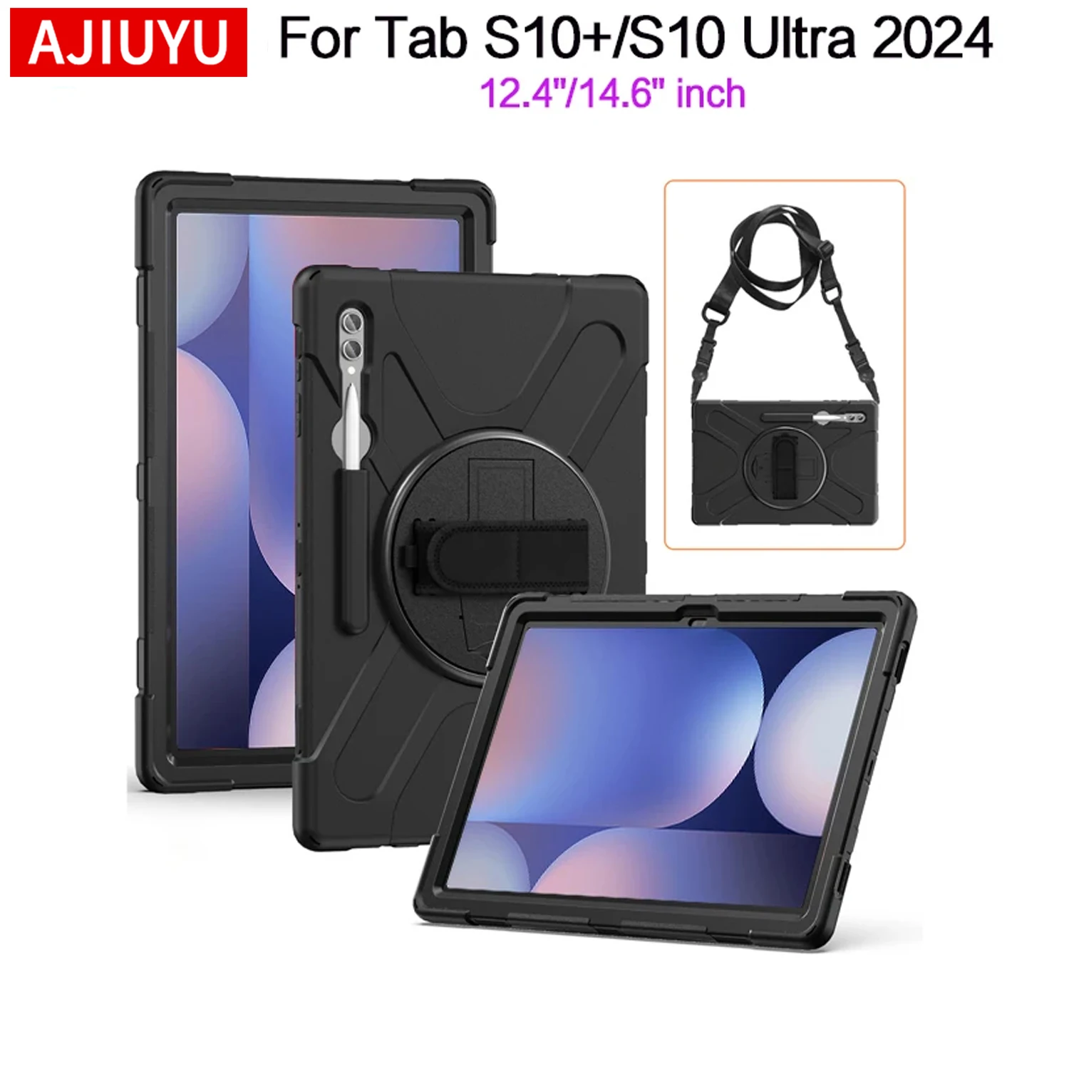 Funda Silicona Samsung Galaxy Tab S10 Ultra / S10 Plus con Soporte Antichoque