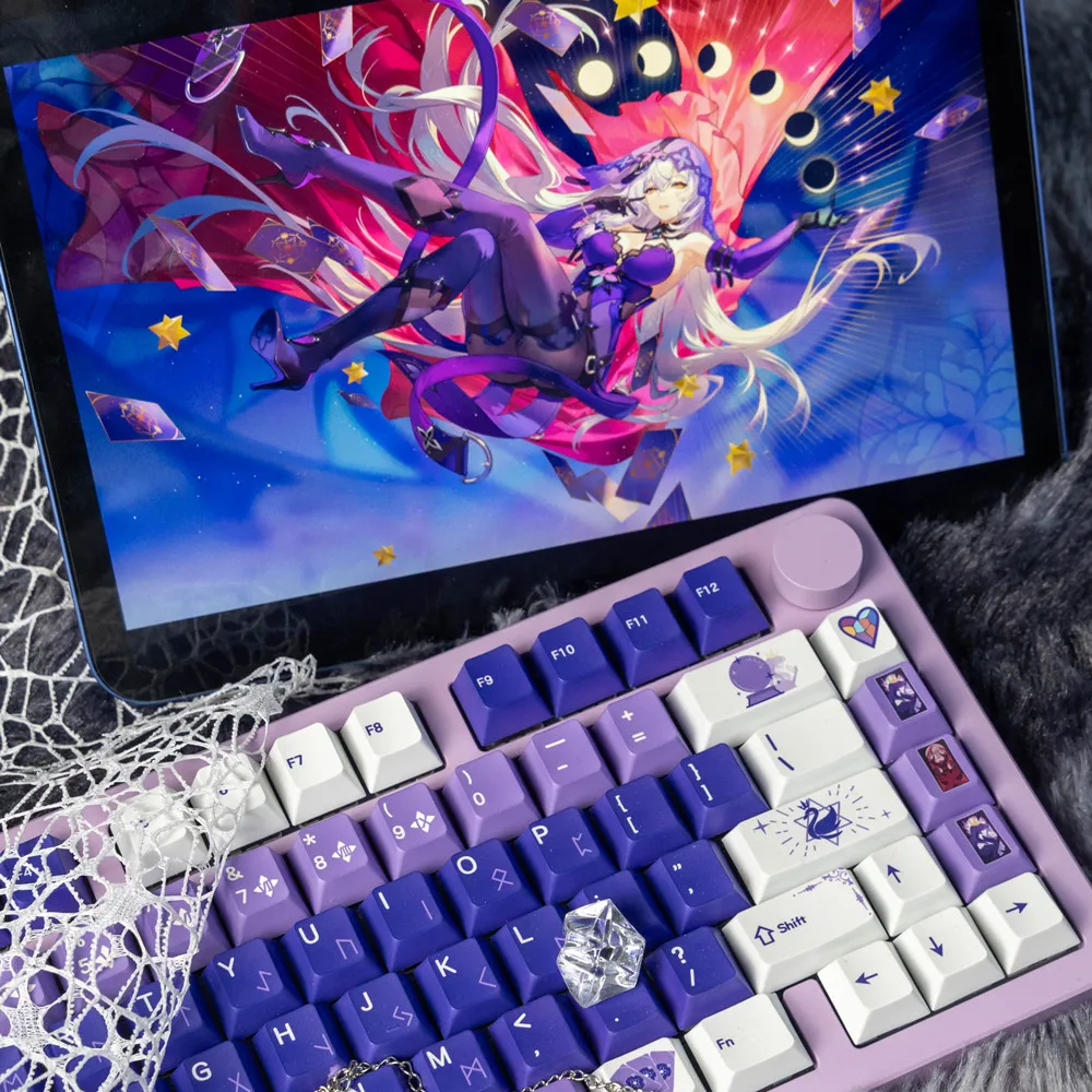 Teclas PBT negras para teclado - perfil Cherry, a prueba de luz - imagen 2