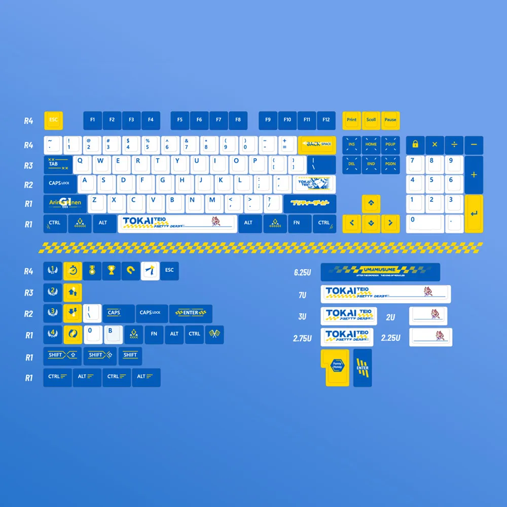 Kit Teclas Cherry Profile Tokai Teio PBT Anime 142 teclas Mecánico MX - imagen 5