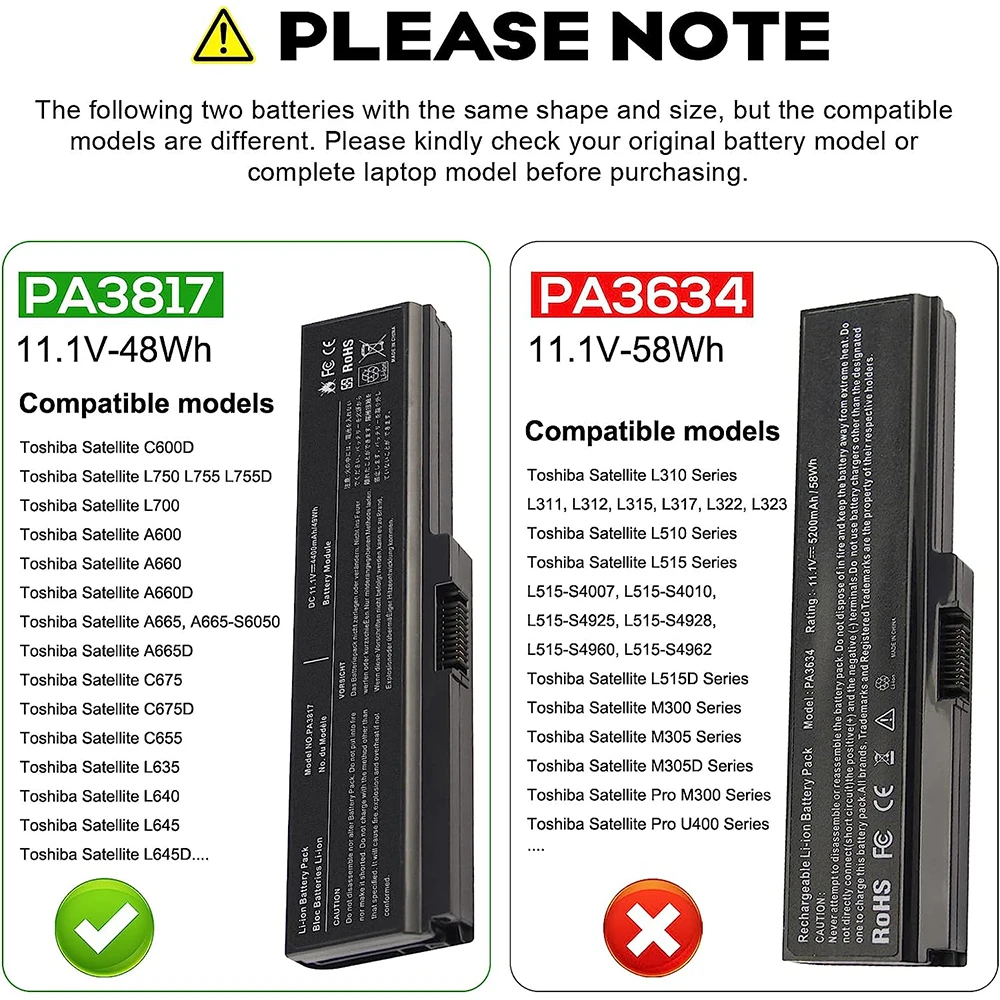 Compatibilidad con modelos Toshiba