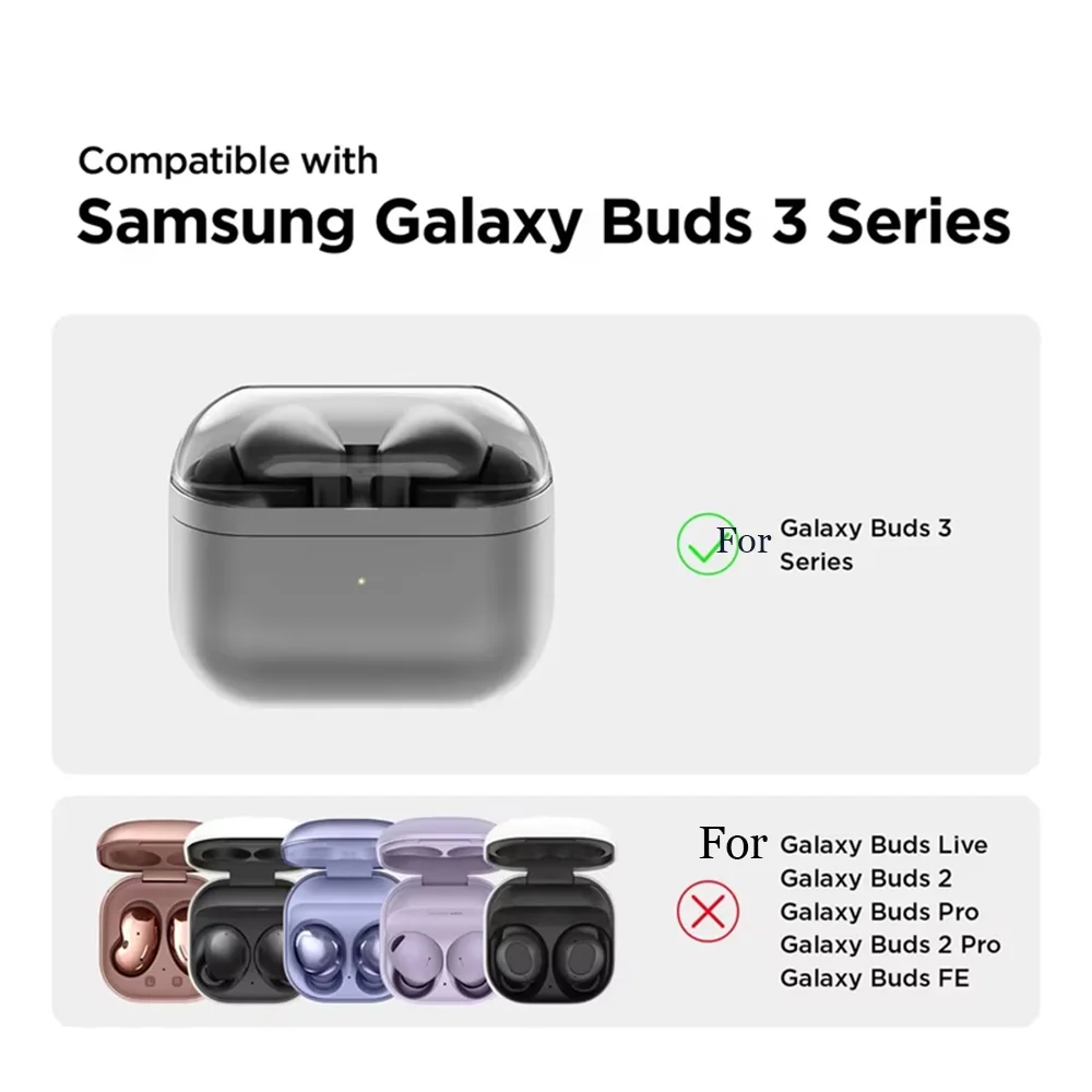 Samsung Galaxy Buds3 Pro y Buds3 – Funda Transparente con Mosqueton - imagen 4