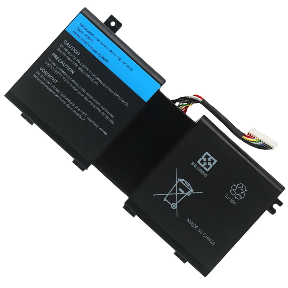 Detalle de la batería para portátiles Dell Alienware