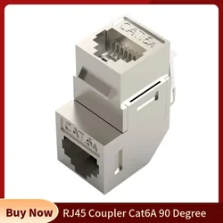 Acoplador RJ45 Cat 6A Keystone 90° Blindado para Panel en Blanco