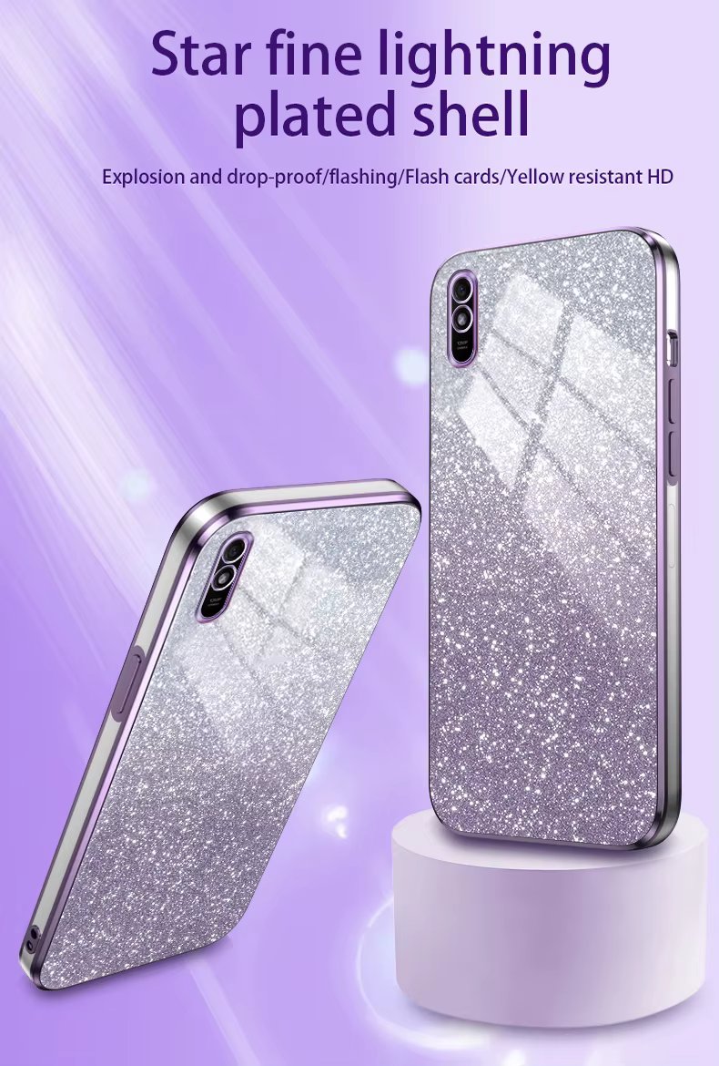 Funda Xiaomi Redmi 9A gradiente brillo azul