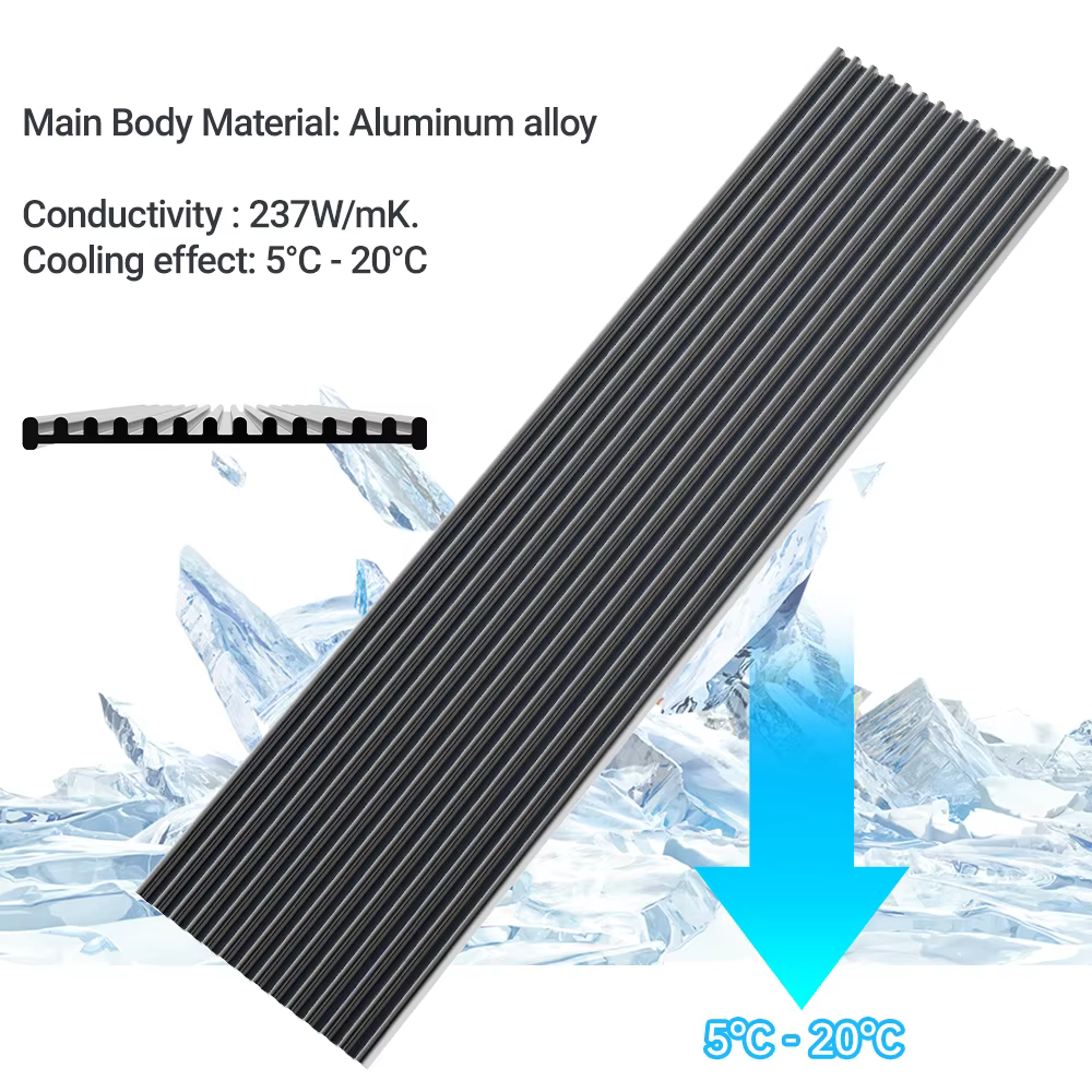 Disipador JEYI M.2 SSD de aluminio para unidades NVMe 2280