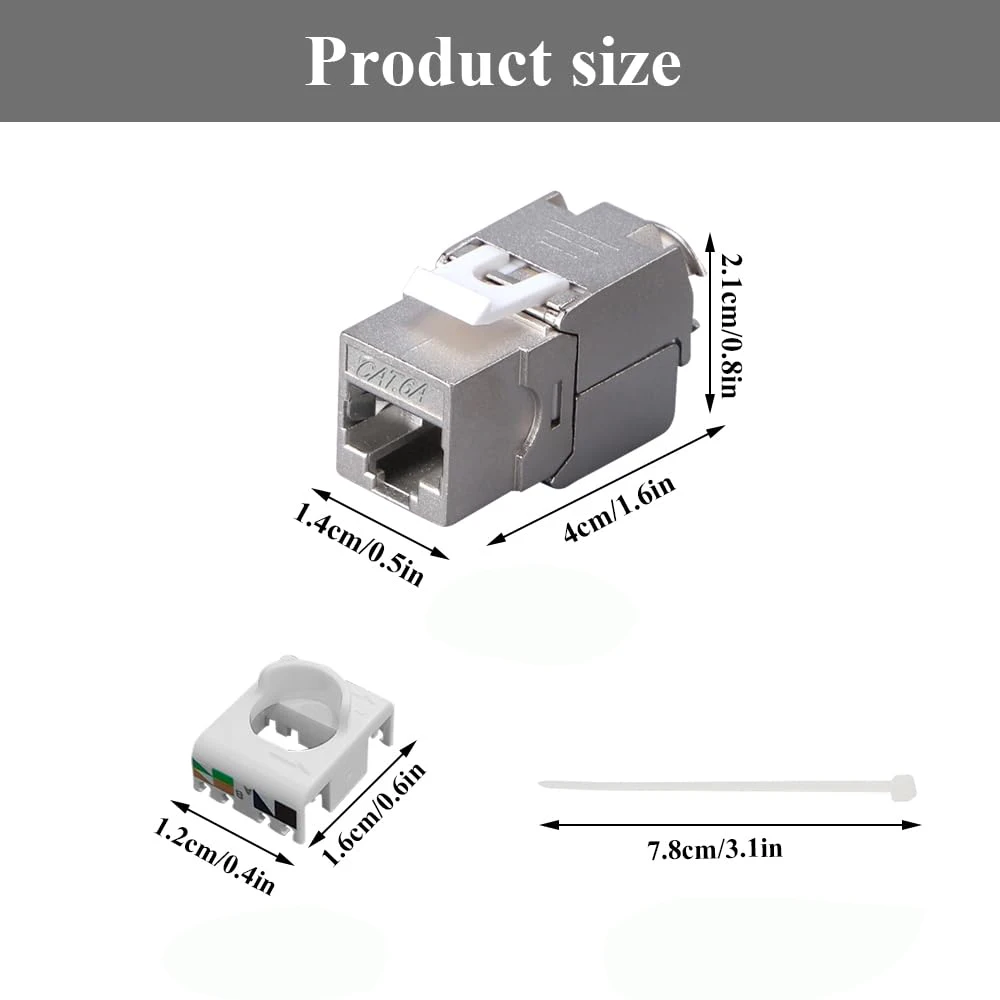 Conector Keystone ZoeRax montado en placa