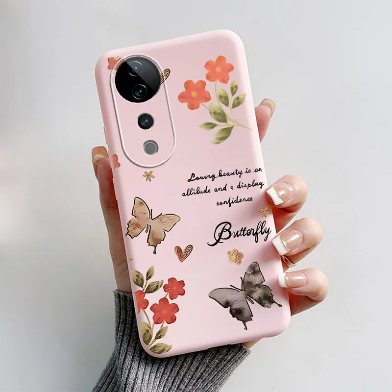 VIVO V40/V40 Pro 5G – Funda de silicona con gato y zorro - imagen 3
