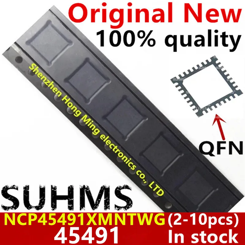Vista superior del NCP45491 encapsulado QFN-32