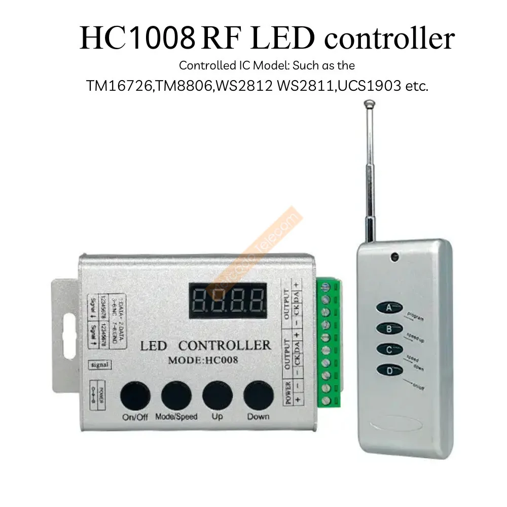 Controlador conectado a una tira LED RGB
