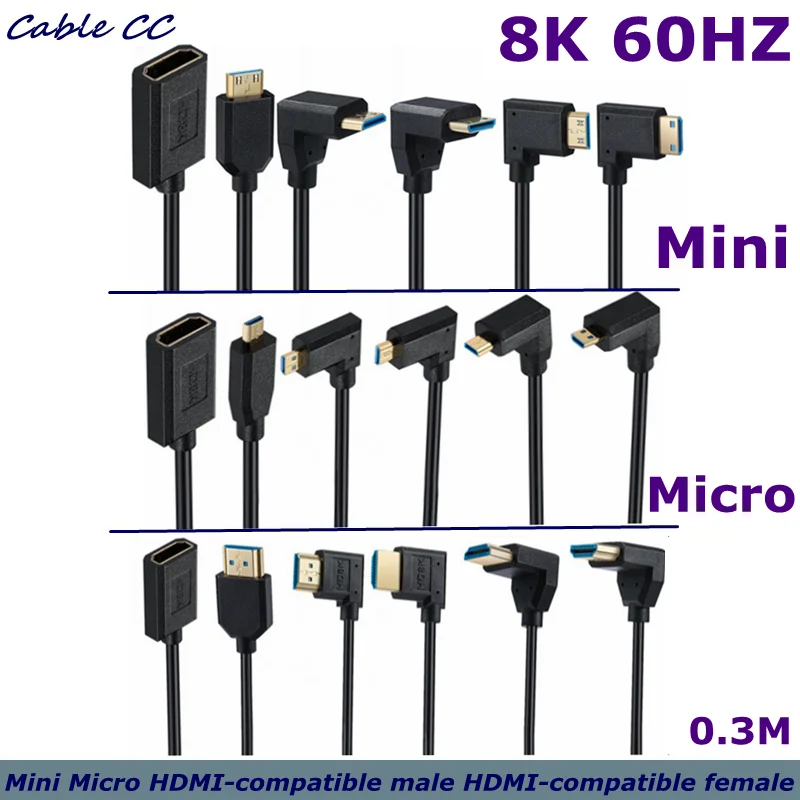 Adaptador HDMI 90 grados Macho-Hembra 8K 60Hz