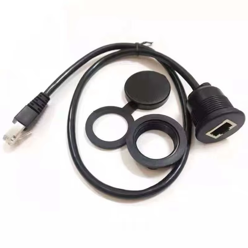 Extensor hembra para montaje en panel con tapa sellada