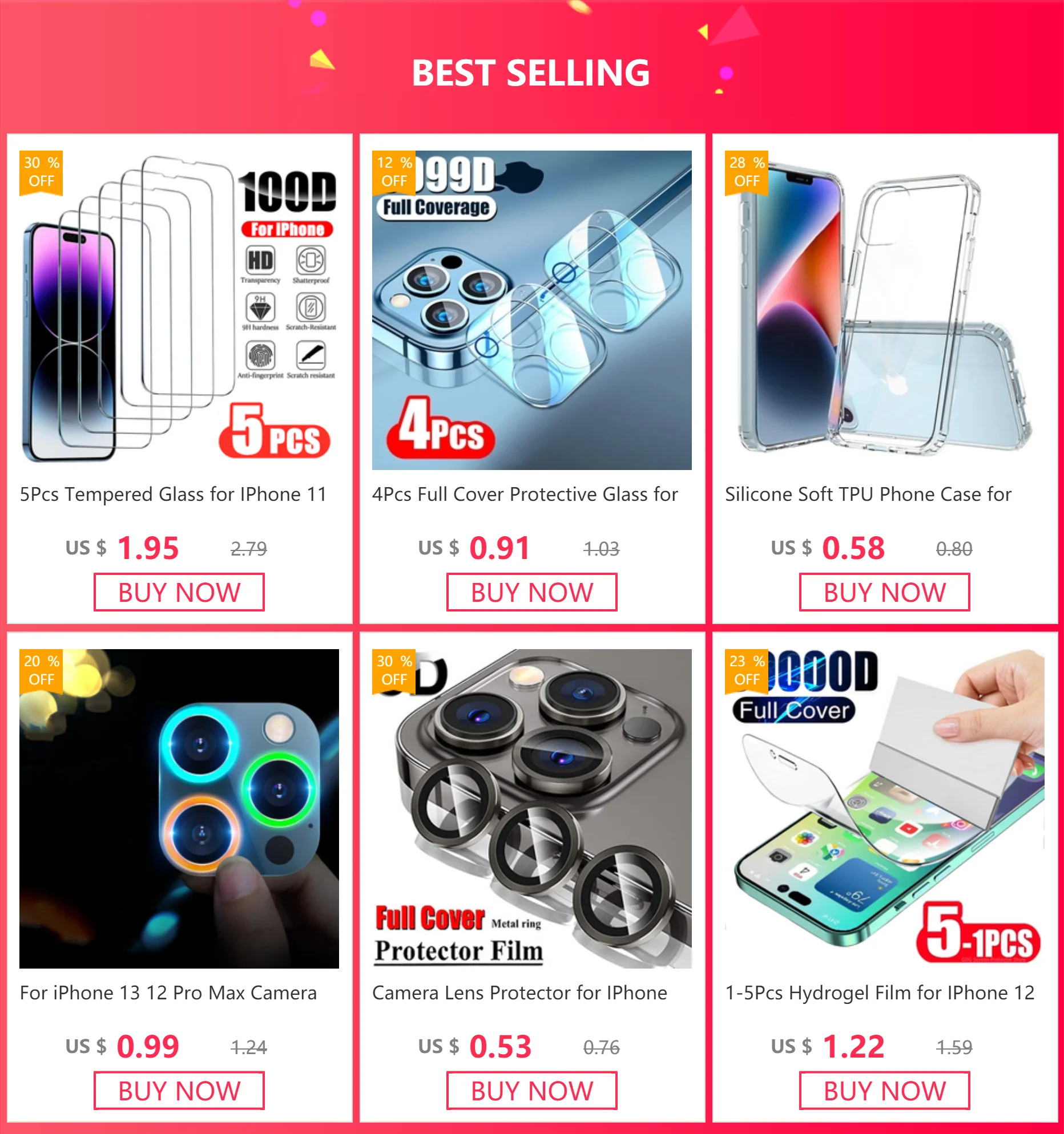 Funda transparente de silicona para iPhone