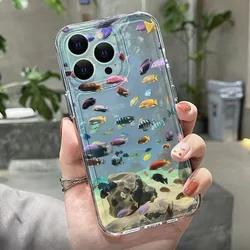 Funda Transparente iPhone Peces – Silicona Suave Antigolpes