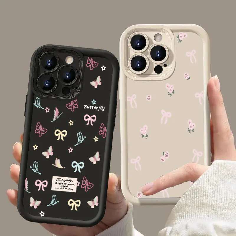 Funda de silicona floral con lazo para Samsung Galaxy S24 Ultra