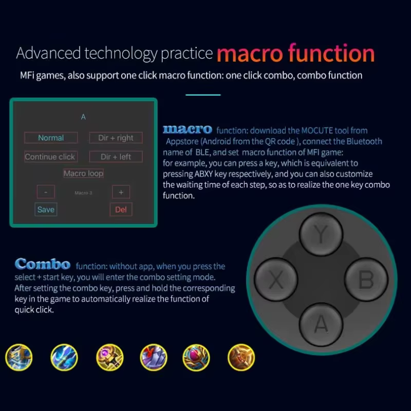Mando Bluetooth para móvil iPhone y Android con gatillos PUBG - imagen 5