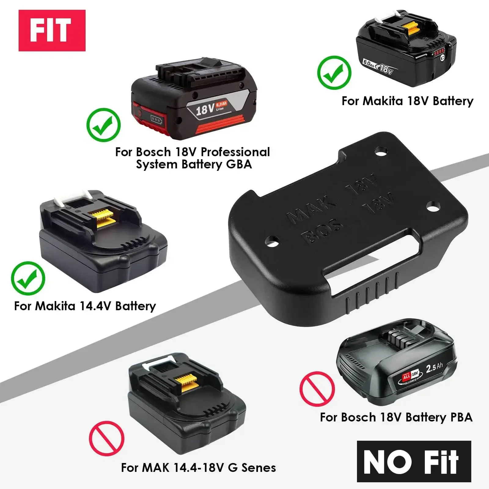 Soporte Batería 18V Makita/Bosch para Cinturón - imagen 3