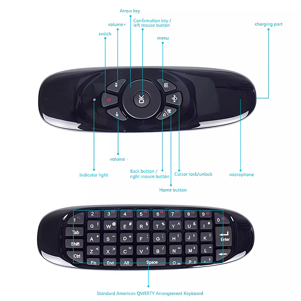 C120 Air Mouse puerto de carga USB