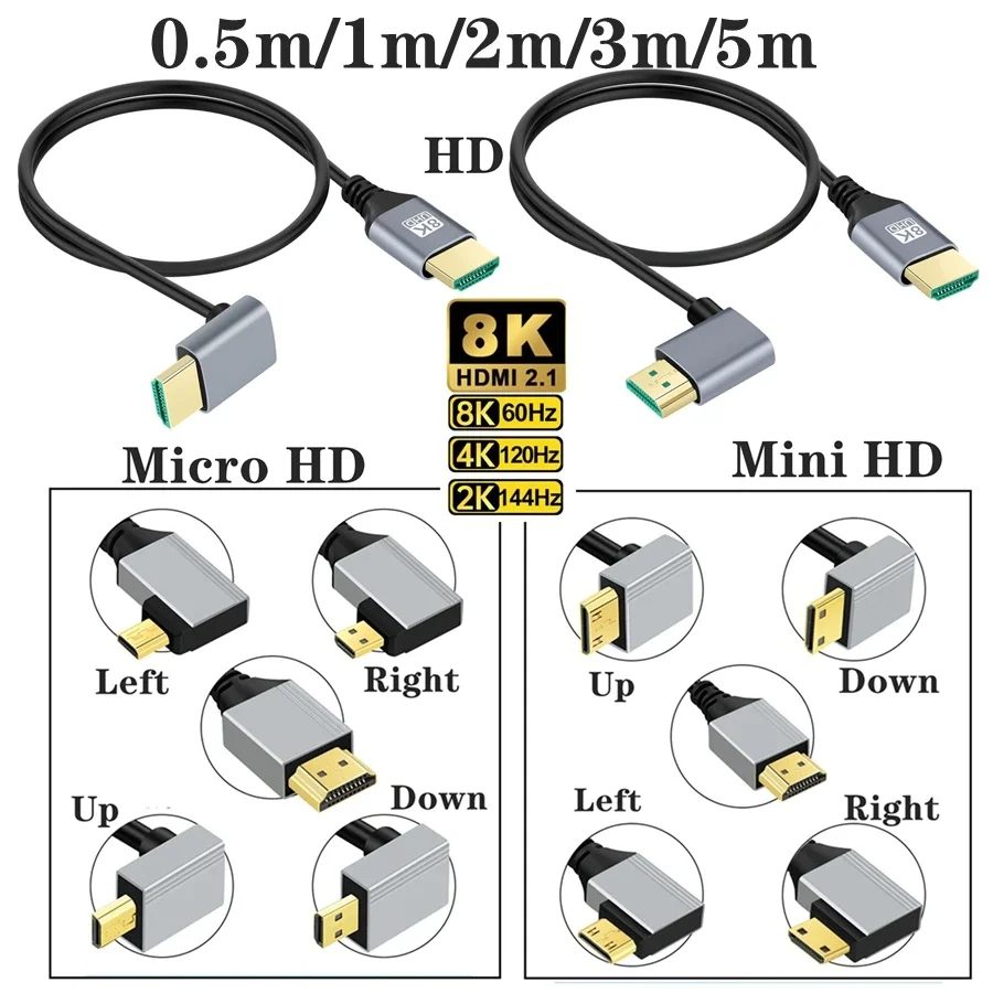 Cable Micro HDMI 8K para GoPro, Raspberry Pi y Cámaras - imagen 5