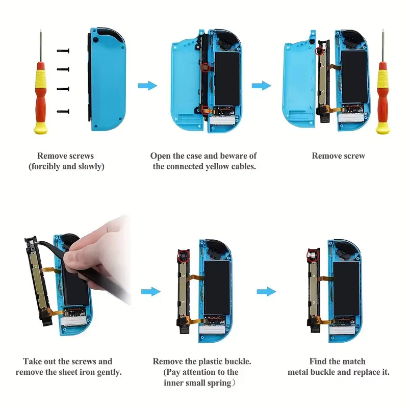 Kit Joysticks Nintendo Switch Joy-Con con Herramientas Reparación - imagen 3