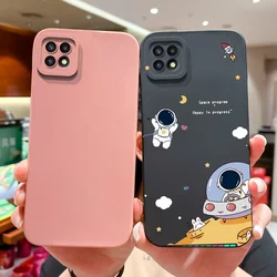 Samsung Galaxy A22/A22S - Funda Silicona Trasera Cuadrada y Protectora