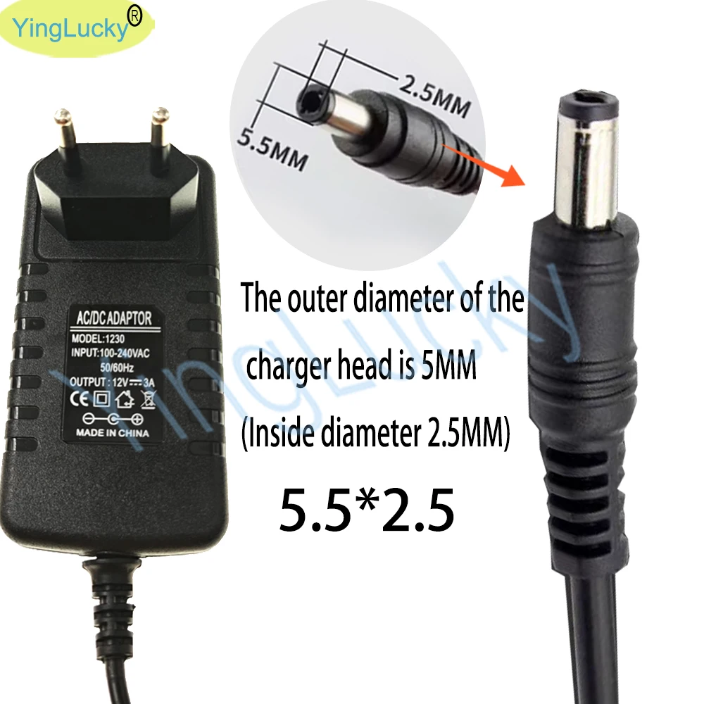 Vista lateral del adaptador con indicador LED