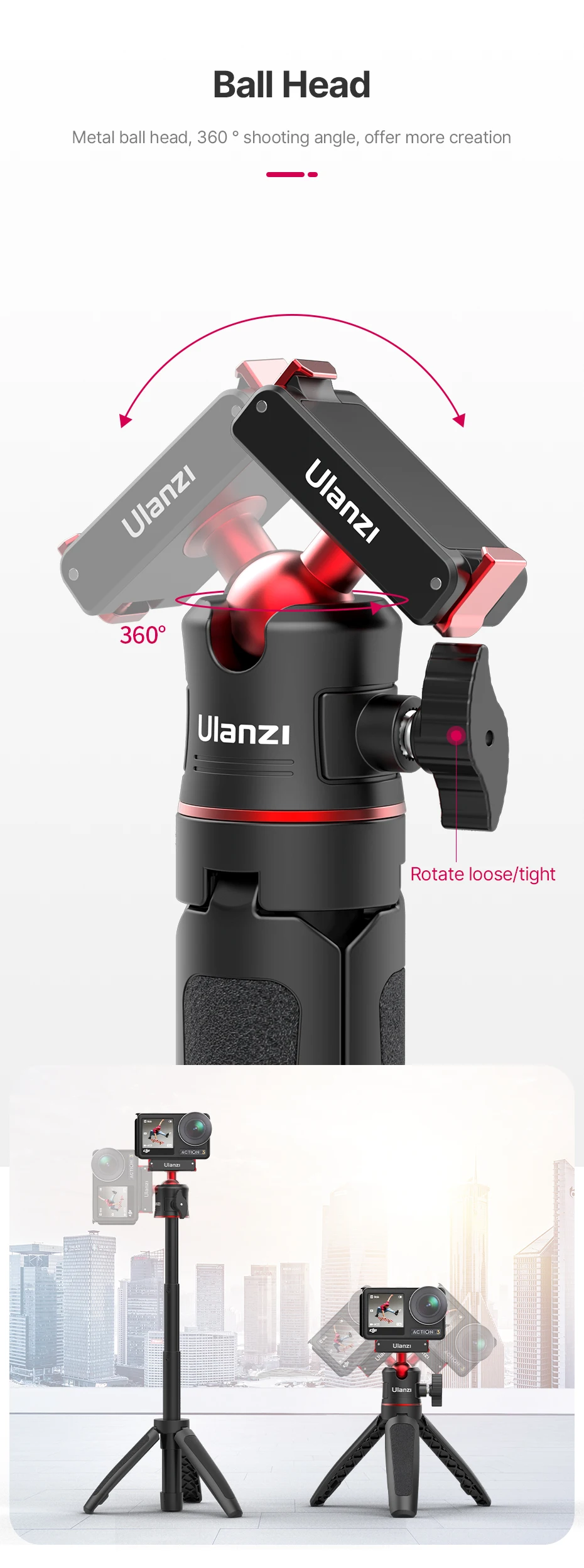 Accesorio en uso con la DJI OSMO Action