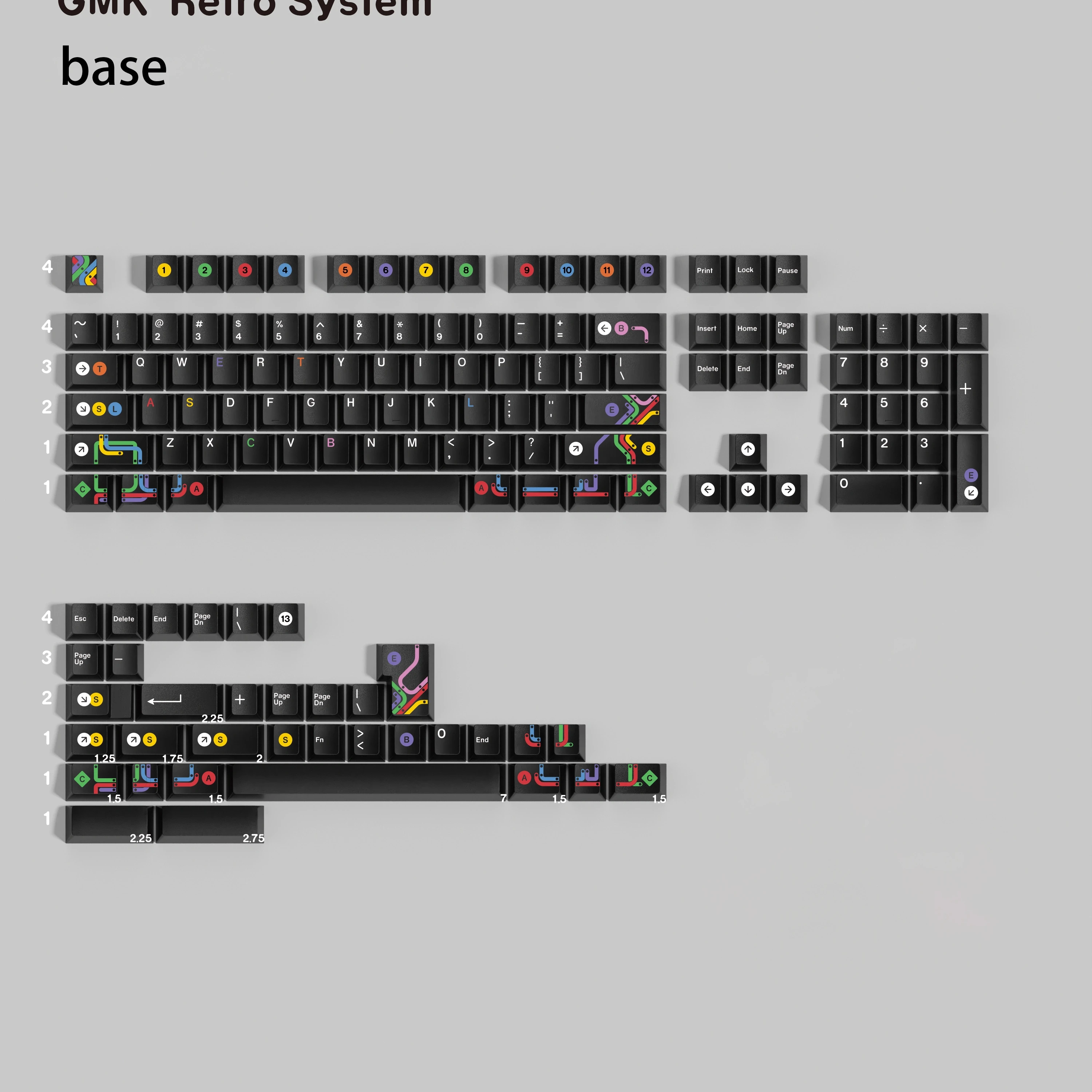 GMK Metro – Teclas PBT Sublimación MX con Espaciadora Dividida - imagen 2