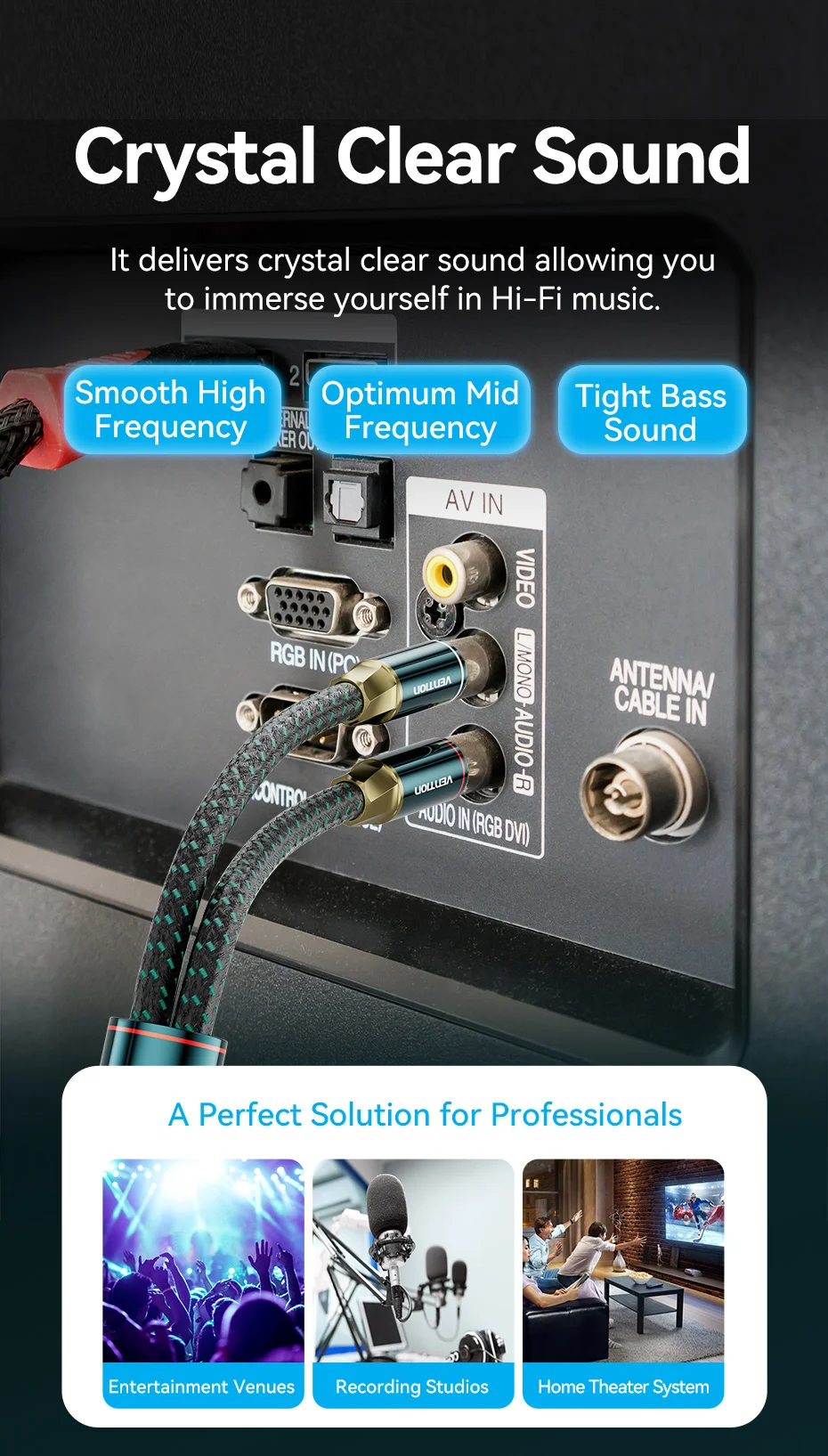Cable Vention en uso con un controlador DJ