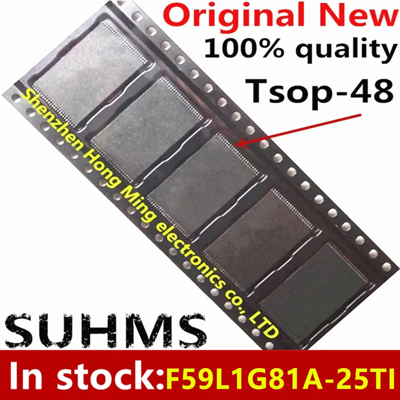 Vista frontal del chip F59L1G81A-25TIG