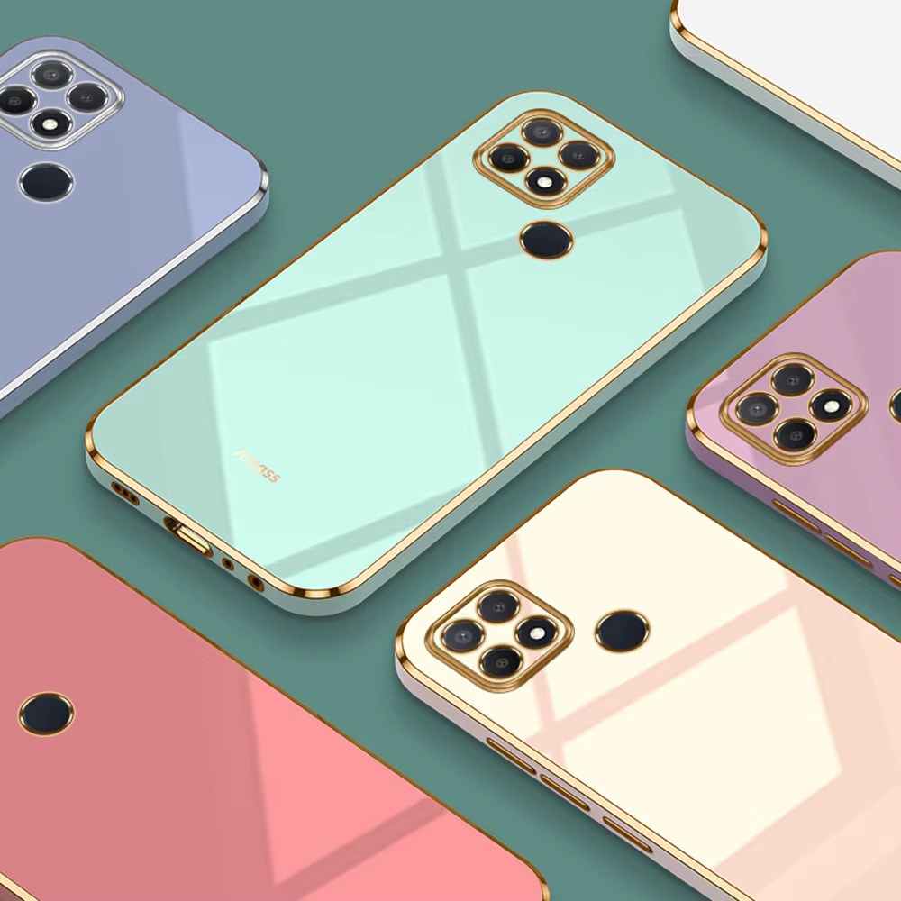 Funda OPPO A15s en color negro con acabado premium