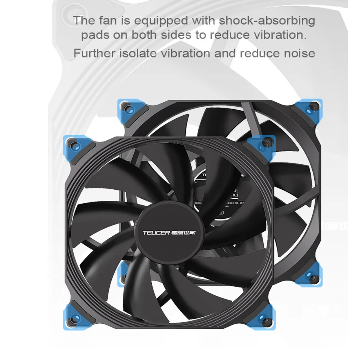 Teucer Ventilador Caja PWM Rodamiento Hidráulico Alto Rendimiento - imagen 2