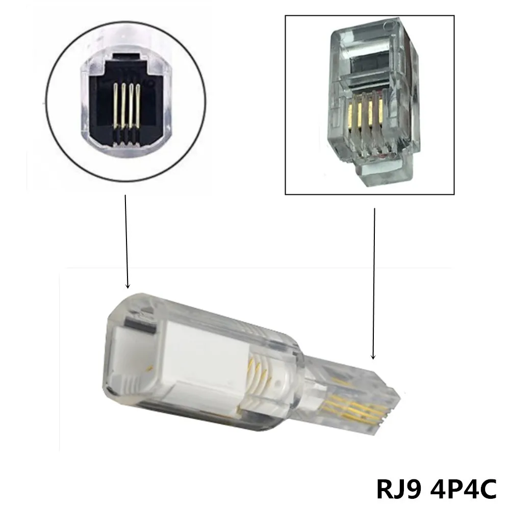 Conectores RJ9 chapados en oro