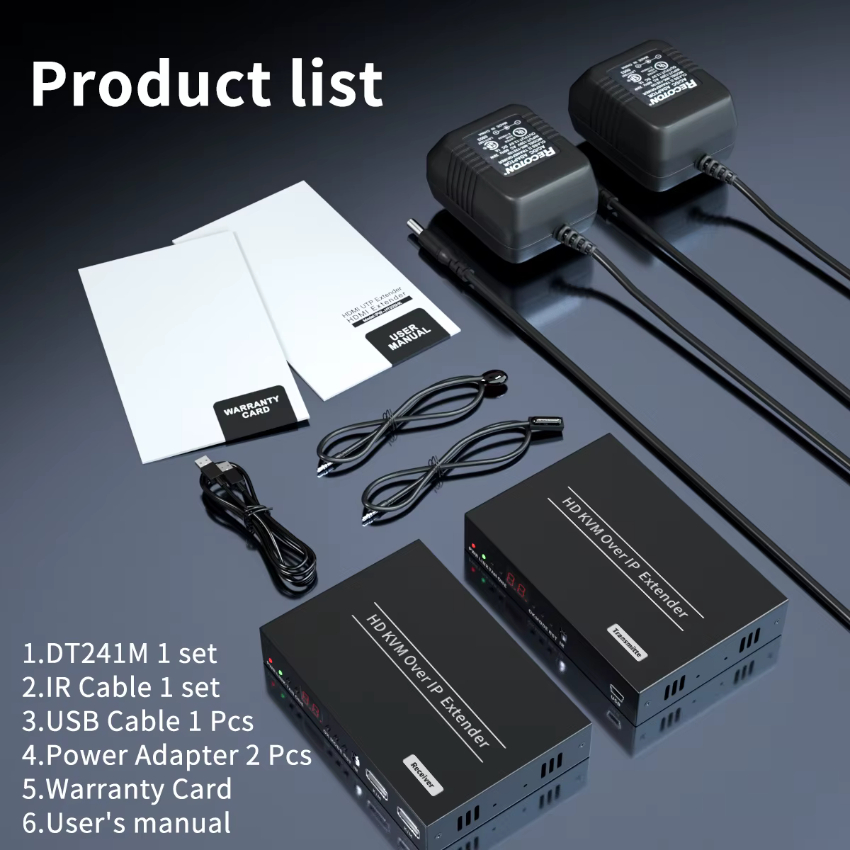 Extensor KVM HDMI IP configuración en rack
