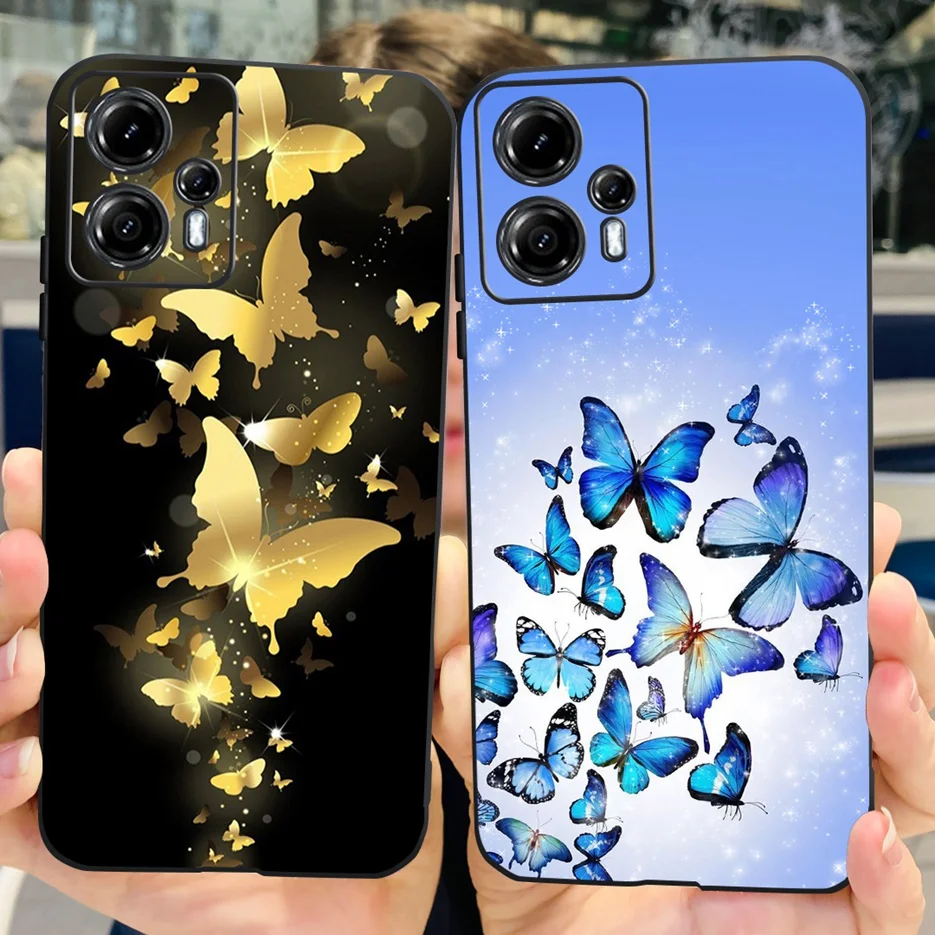 Funda TPU Motorola Moto G23 – Diseño Gato Mariposa Suave Fina - imagen 2