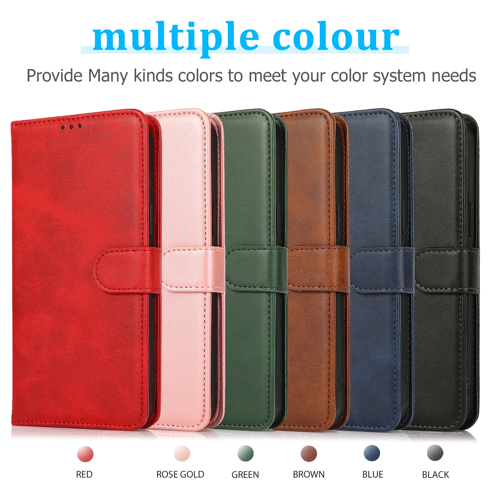 Funda magnética de cuero LLCOHA - vista frontal