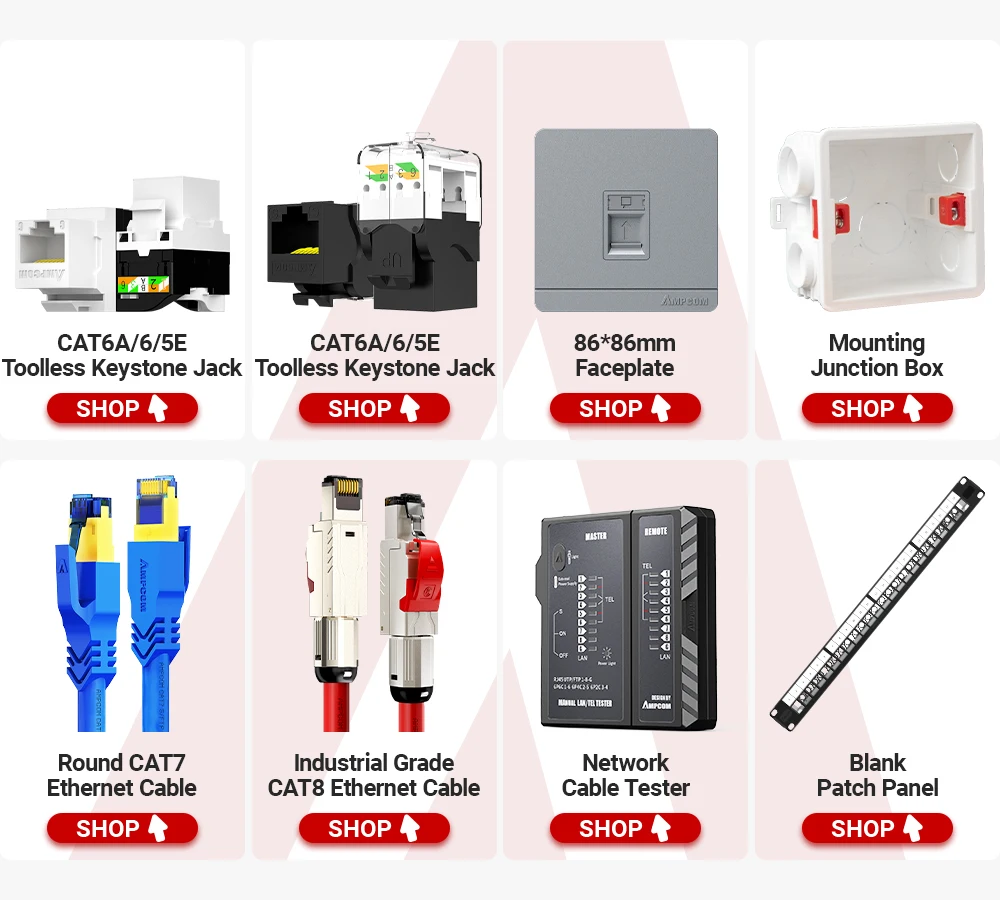 Conector Keystone CAT7 blindado de AMPCOM