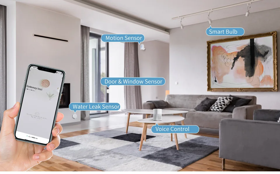 Hub Zigbee compacto con indicador LED