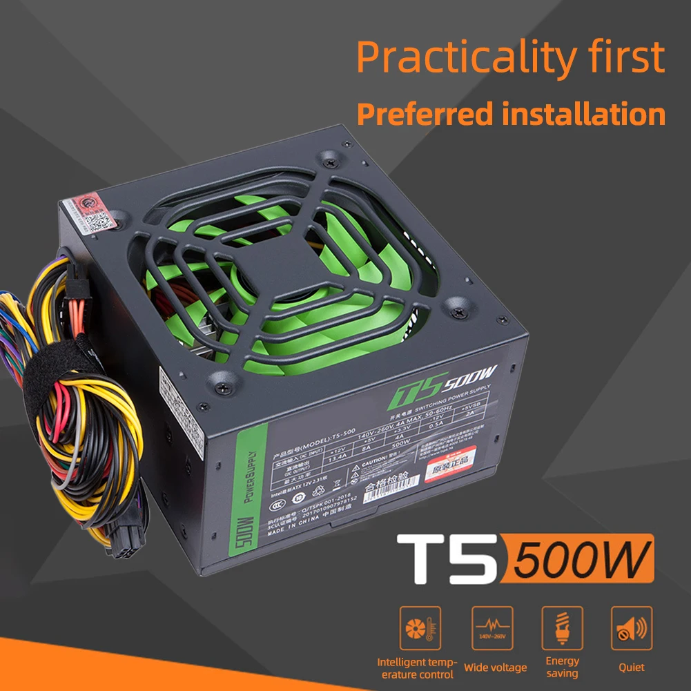 Fuente de alimentación silenciosa ATX para PC modular doble SATA - imagen 3