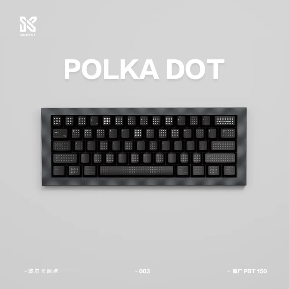 Polkadot Teclas PBT Perfil Cherry Negras para Teclado Mecánico 150 Keys - imagen 2