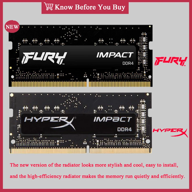 HyperX FURY Impact DDR4 – Memoria RAM SODIMM Portátil