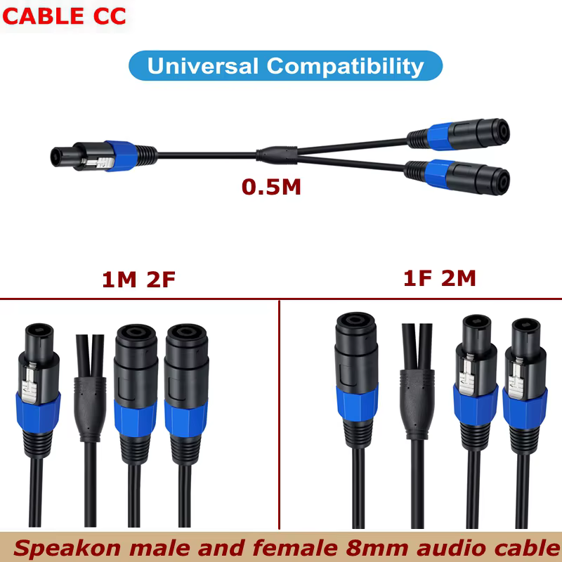 Cable divisor Speakon vista frontal