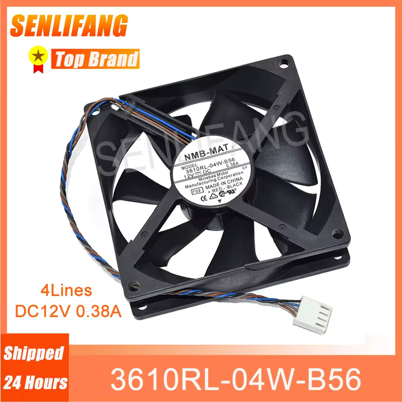 NMB-MAT 3610RL-04W Ventilador PWM 90mm 12V para Chasis