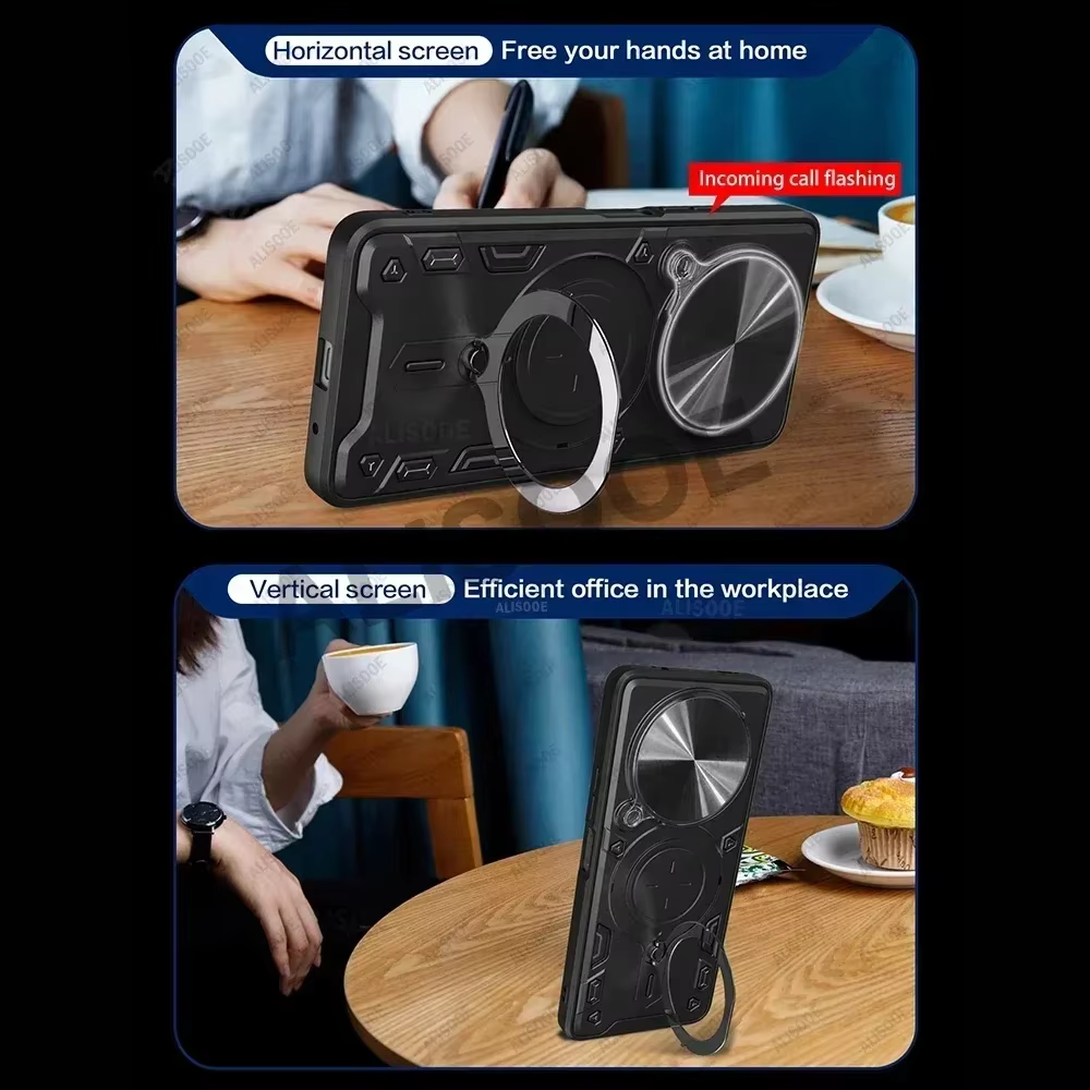 Xiaomi Redmi 14C 4G Funda Armadura Lente Deslizante Anillo Magnético - imagen 4