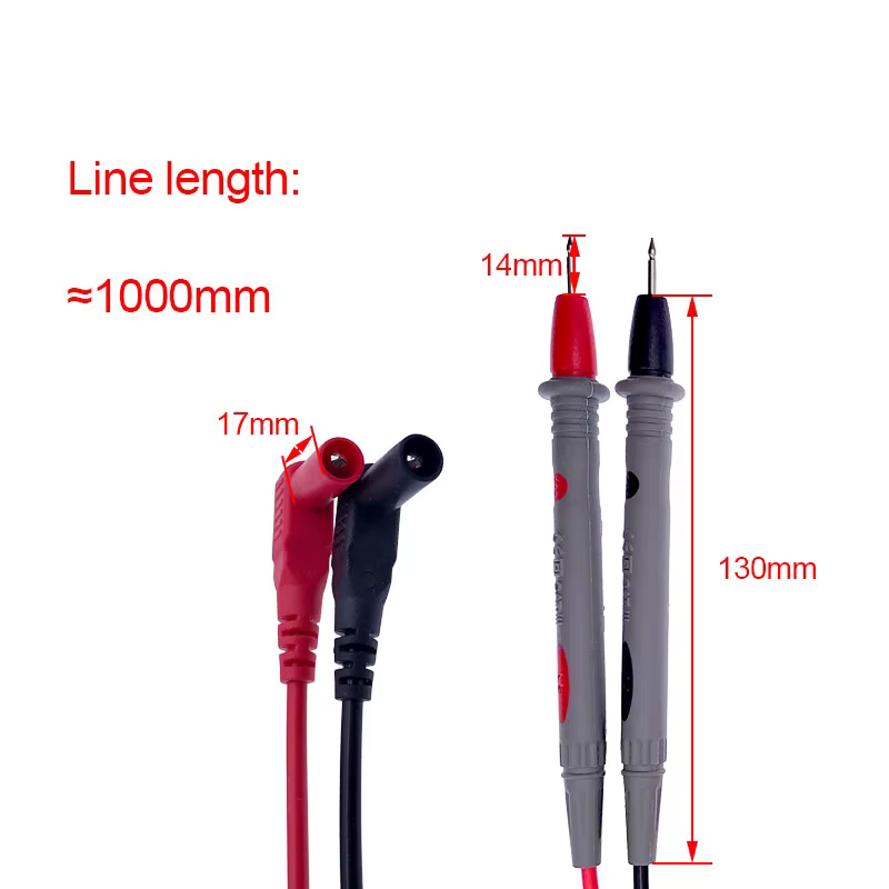 Cable de PVC y clip de cocodrilo negro